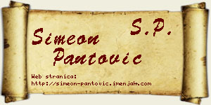 Simeon Pantović vizit kartica